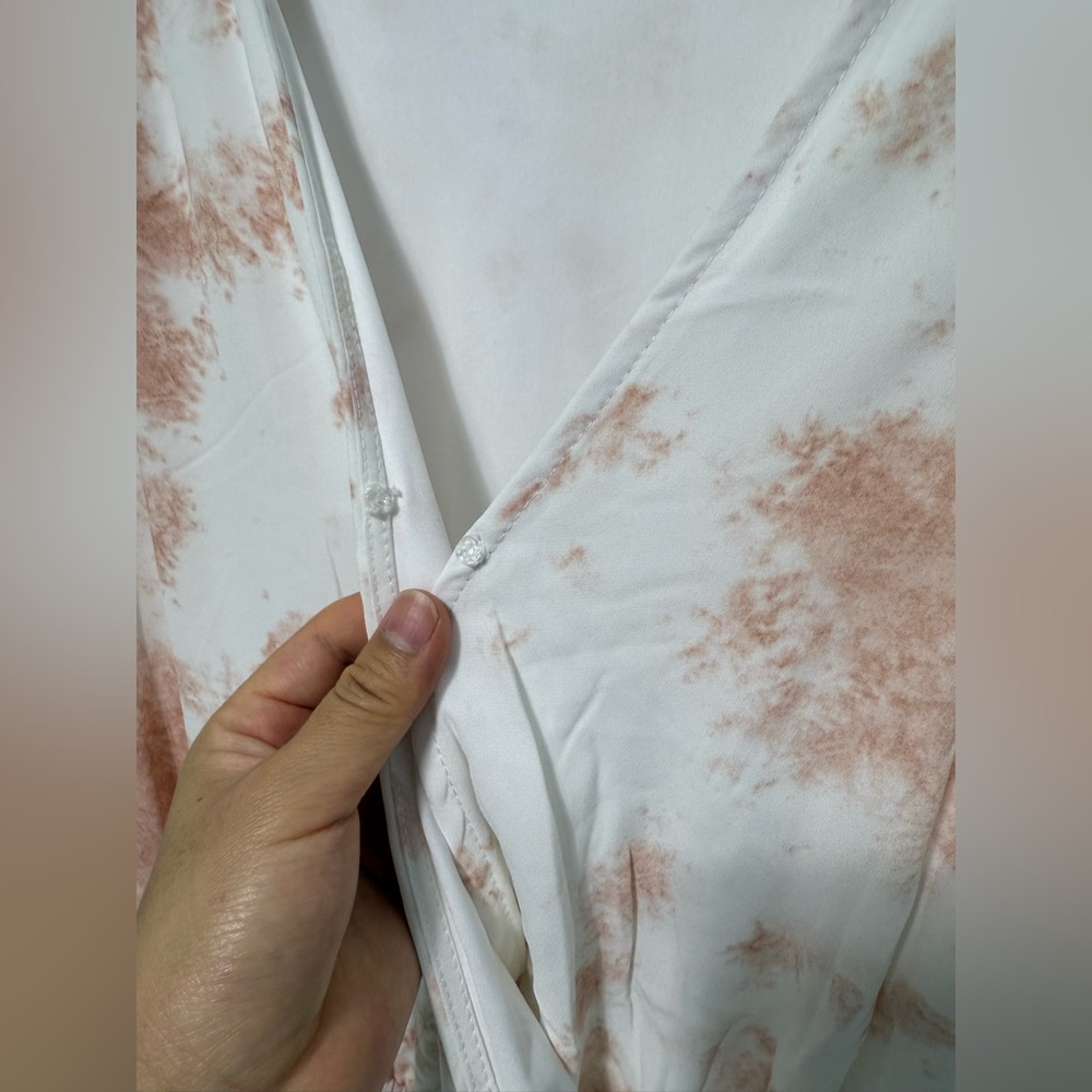 Dex Pink and Cream High Low Dress - Picture 3 of 13